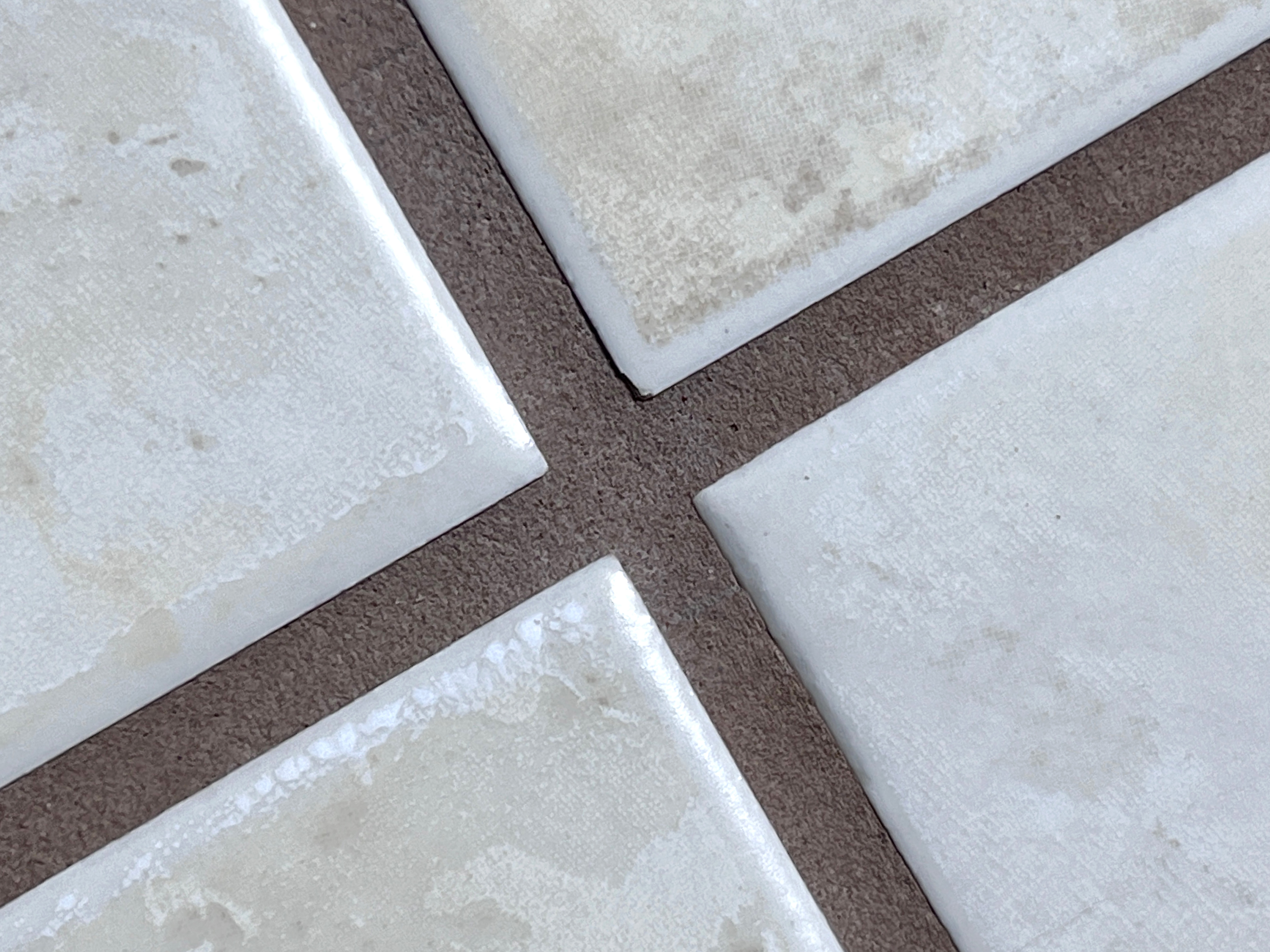 Tile grout after laser cleaning — Oceanside Laser, Vancouver Island