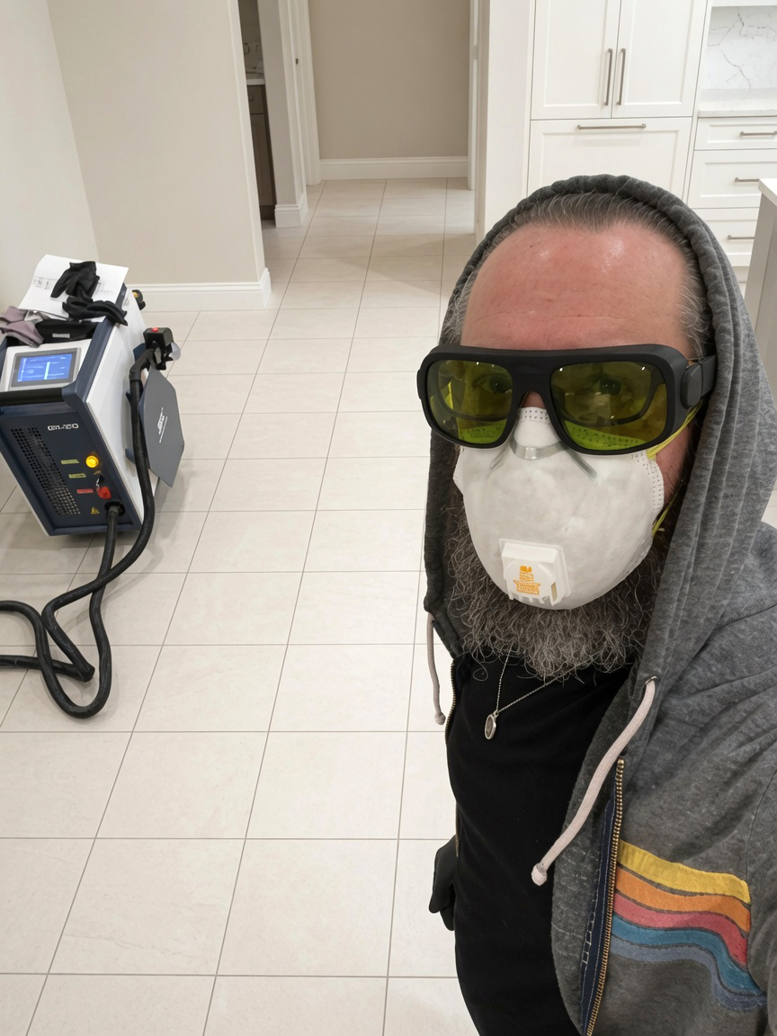 Oceanside Laser technician with laser equipment
